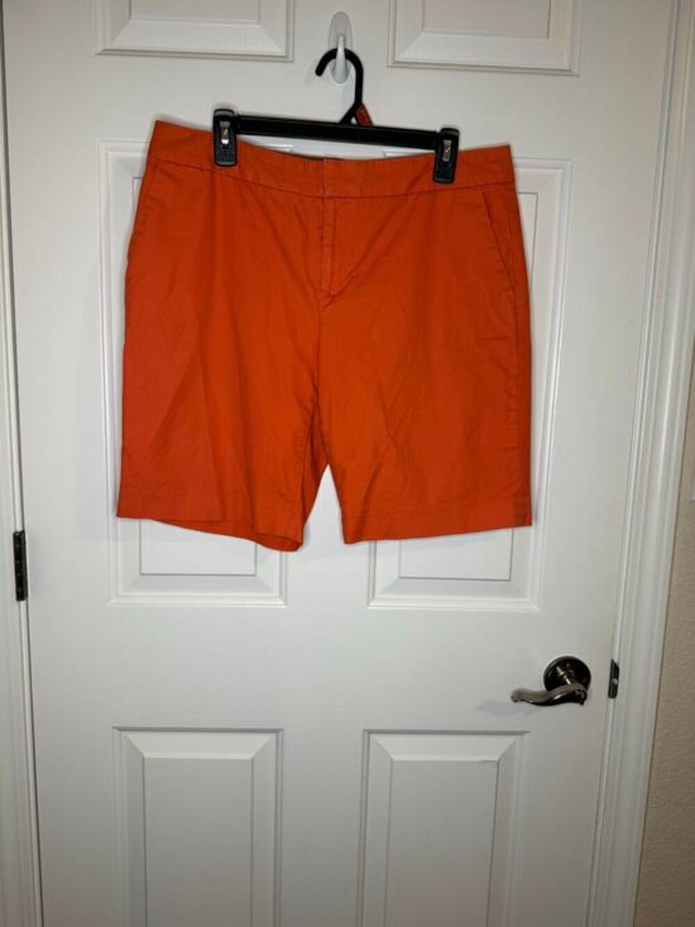 Banana Republic Women's Hampton Fit Cotton Chino 10 inch Shorts Orange 10
